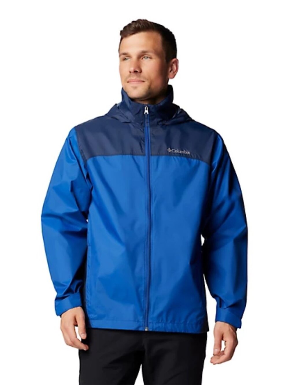 COLUMBIA  MEN'S RAIN JACKET SIZE LARGE BLUE .